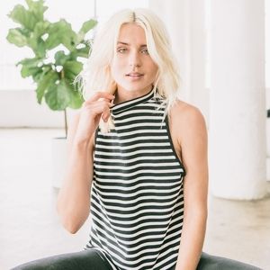 Krochet Kids black & white tank top